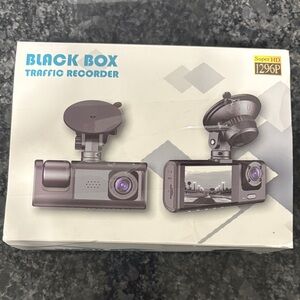 1296P Dual-Lens Dash Camera in Black